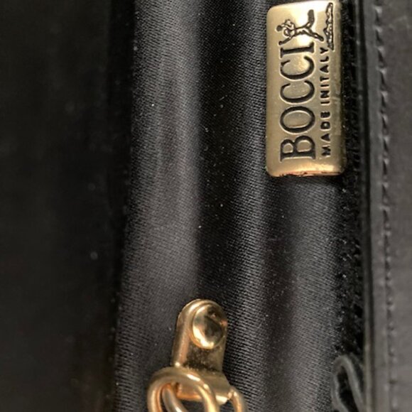 Bocci Italian Envelope Black Patent Leather and Silk Evening Bag (Pre Owned) - Picture 3 of 3